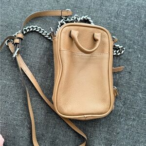 Aimee Kestenberg Camel Leather Crossbody Bag